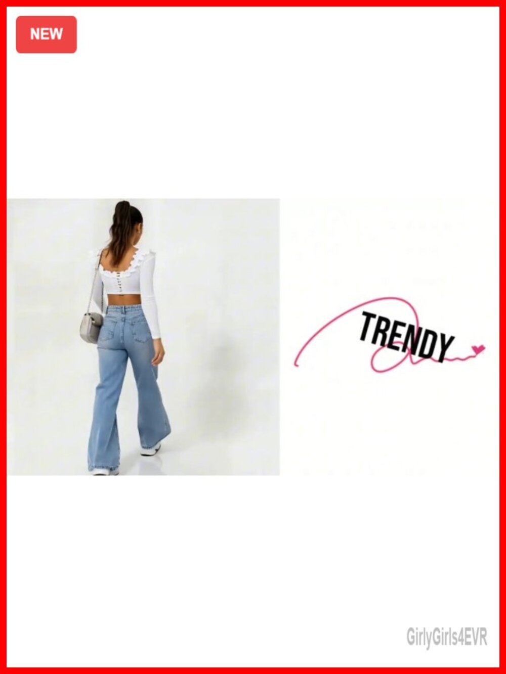 Wide Leg Baggy Y2K Jeans High Stretch Denim Cropped Loose Boyfriend Jeans - Picture 7 of 7